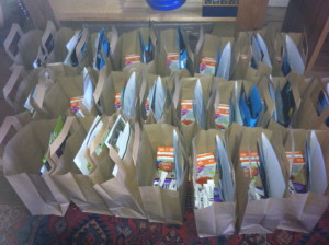 All the bags ready for delivery!