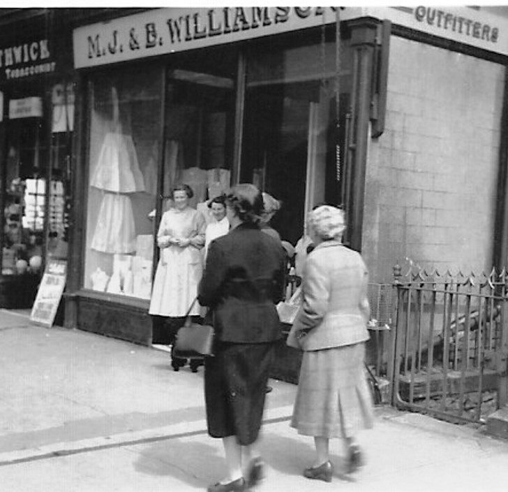 Williamson shop and Borthwick newsagent next door