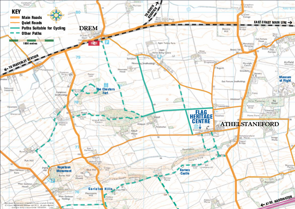 Drem to Athelstenford by bike