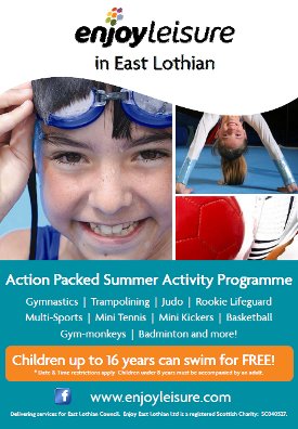 ELC's enjoyleisure has a programme of activities this summer - click for more details [PDF]