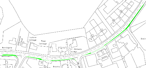 Road narrowing inside Pencaitland Village - click to view a full PDF of the plan